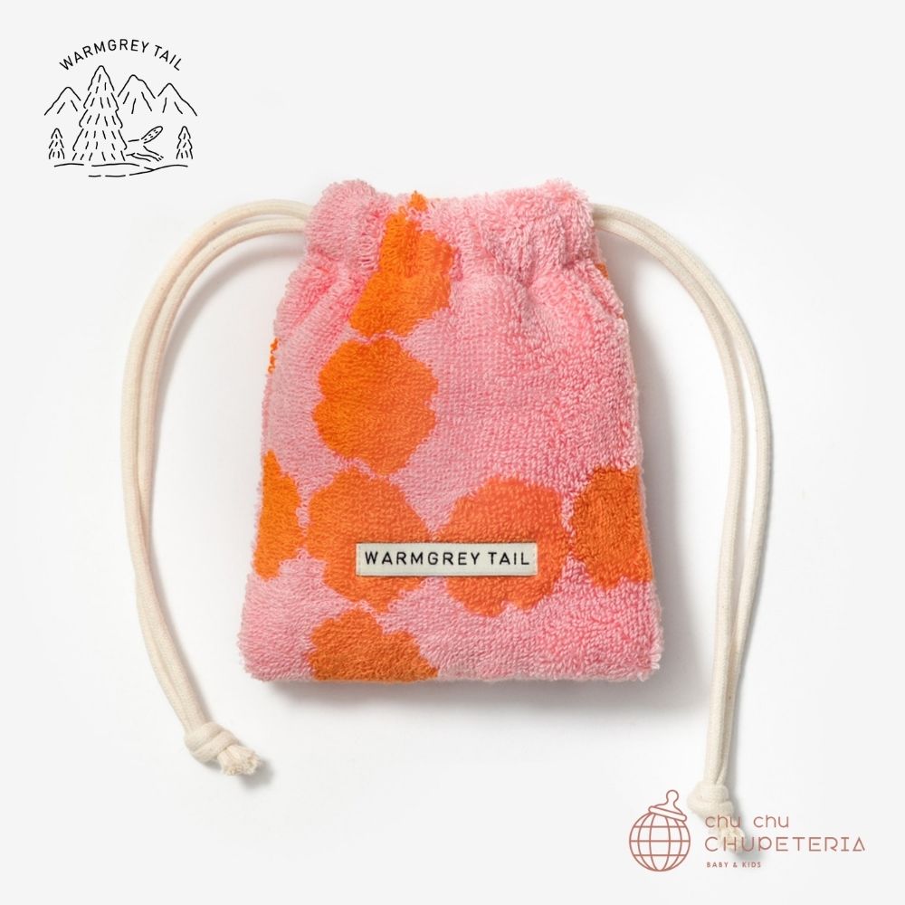 《送料無料》【WARMGREY TAIL】Blossom Check Terry Pouch - Pink _1 _ chu chu CHUPETERIA