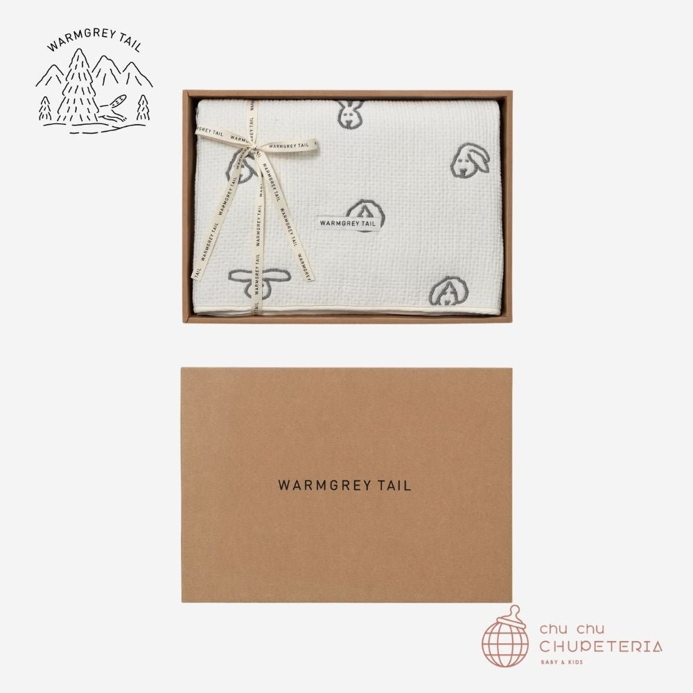 WARMGREY TAIL】BUNNY BUNNY COTTON MODAL BLANKET (3色) - chu chu