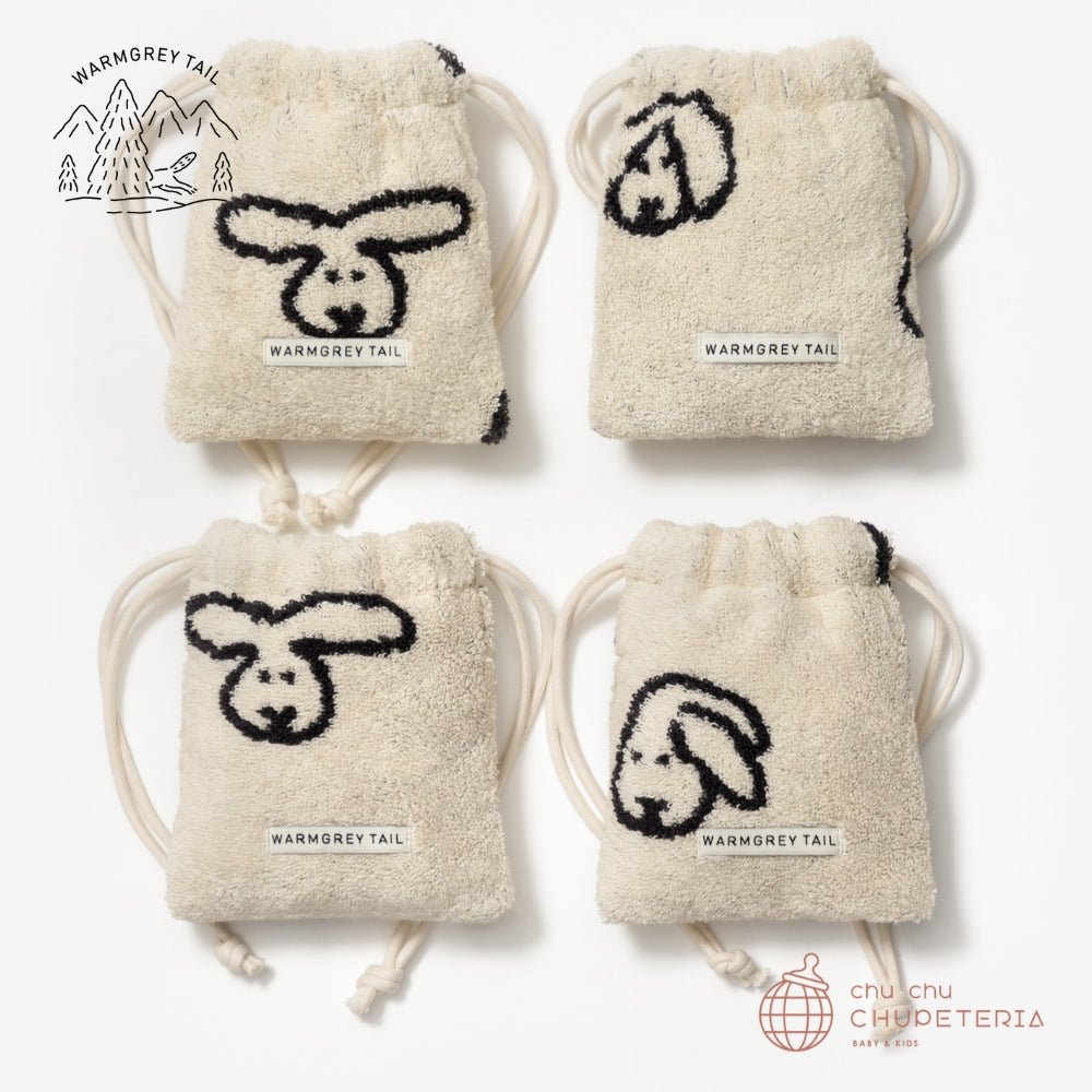 《送料無料》【WARMGREY TAIL】Bunny Bunny Terry Pouch - Cream _2 _ chu chu CHUPETERIA