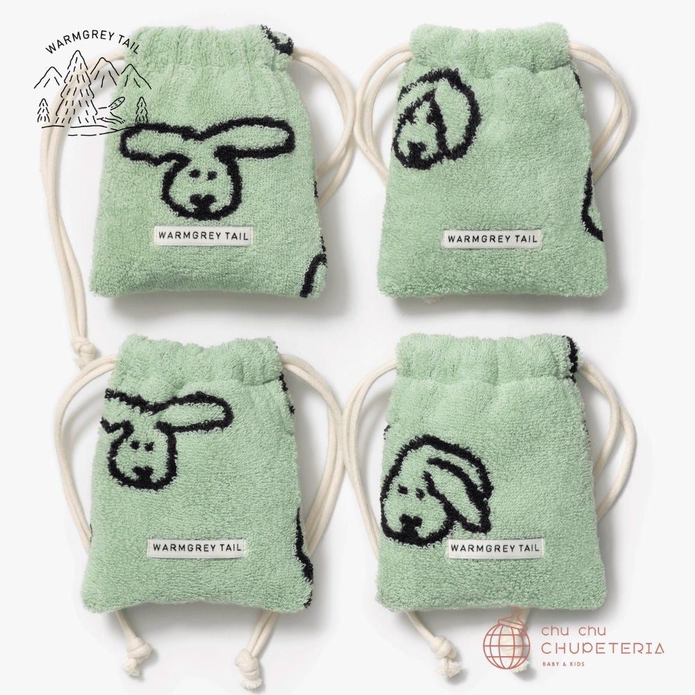 《送料無料》【WARMGREY TAIL】Bunny Bunny Terry Pouch - Mint _2 _ chu chu CHUPETERIA