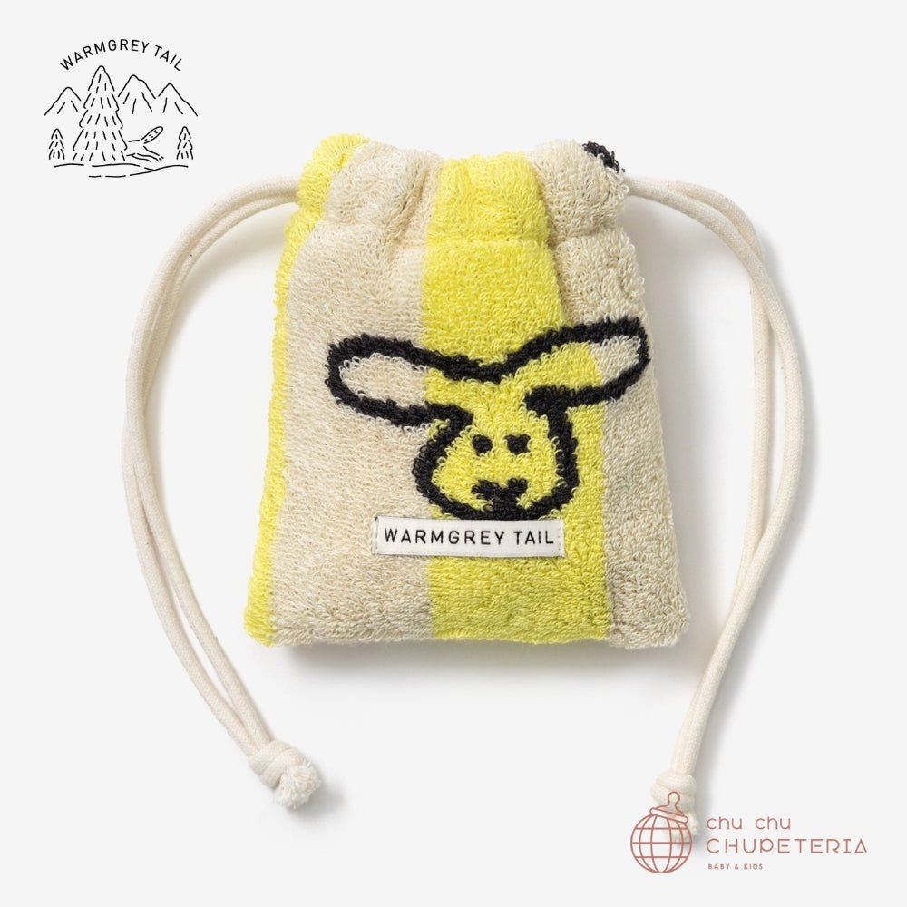 《送料無料》【WARMGREY TAIL】Bunny Bunny Terry Pouch - Yellow Stripe _1 _ chu chu CHUPETERIA