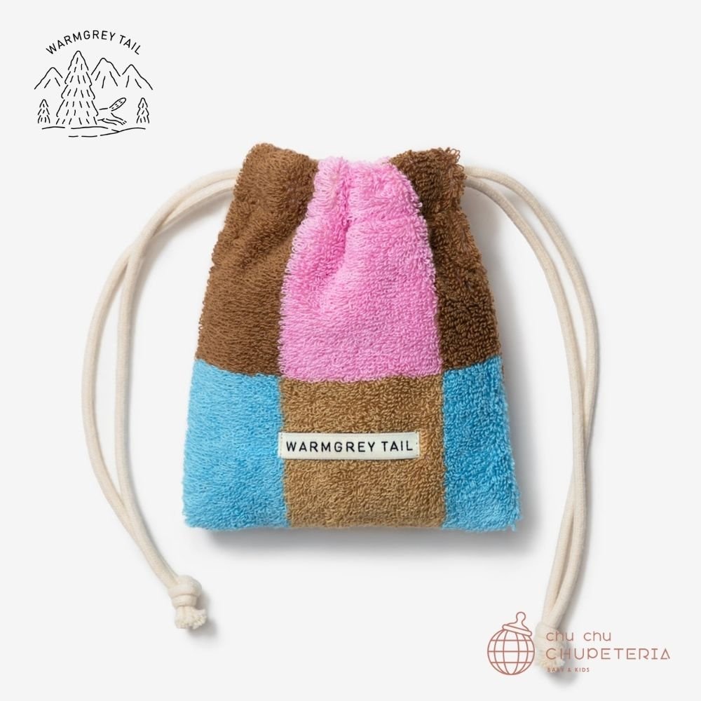 《送料無料》【WARMGREY TAIL】Check Terry Pouch - Berry Choco _1 _ chu chu CHUPETERIA