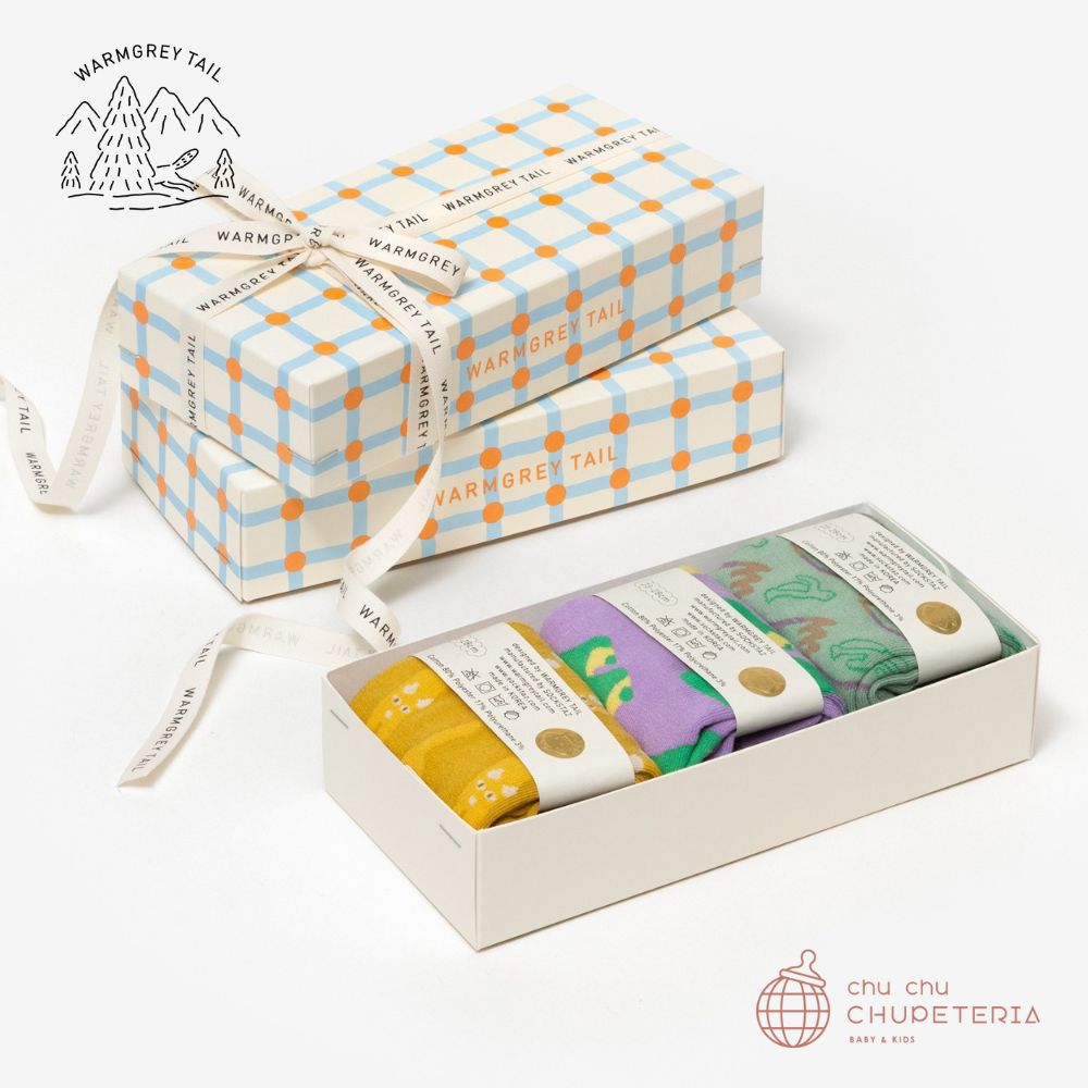 【WARMGREY TAIL】DOT CHECK SOCKS GIFT BOX _2 _ chu chu CHUPETERIA
