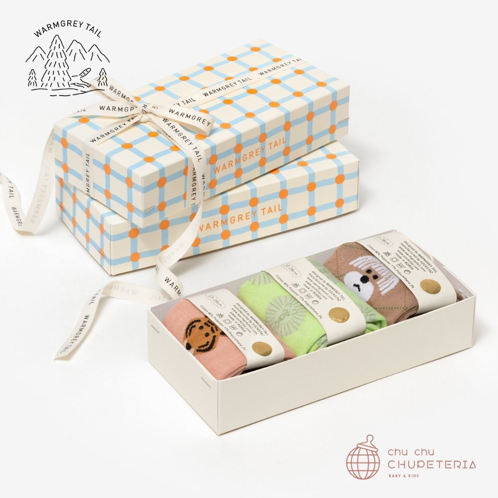 【WARMGREY TAIL】DOT CHECK SOCKS GIFT BOX _1 _ chu chu CHUPETERIA