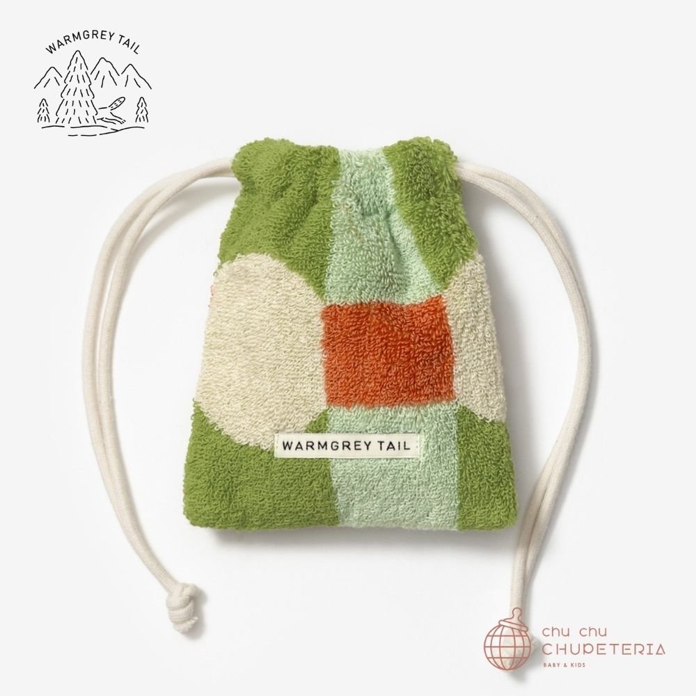 《送料無料》【WARMGREY TAIL】Dot Check Terry Pouch - Cream on mint _1 _ chu chu CHUPETERIA