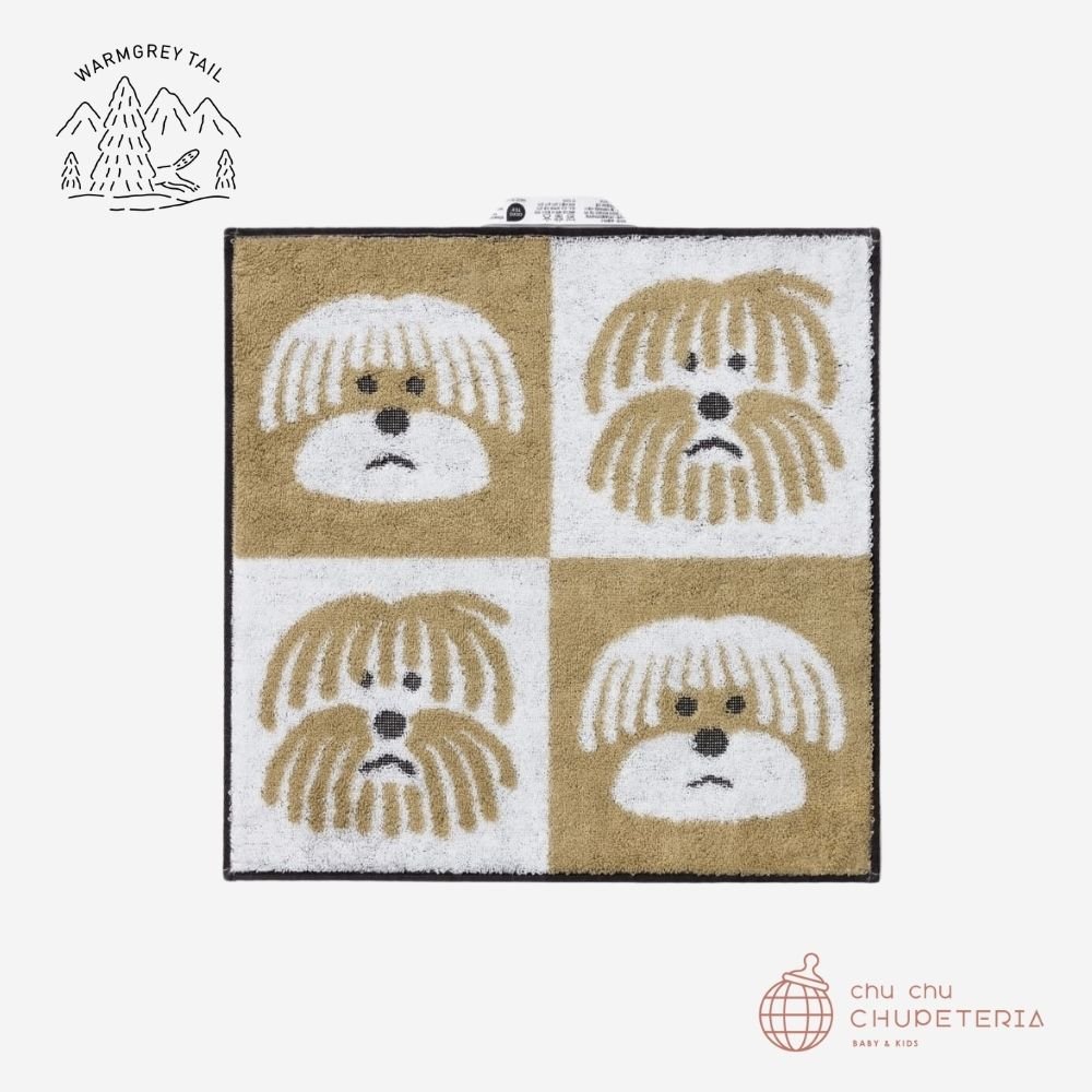 《送料無料》【WARMGREY TAIL】FLUFFY DOG HAND TOWEL - BEIGE _1 _ chu chu CHUPETERIA