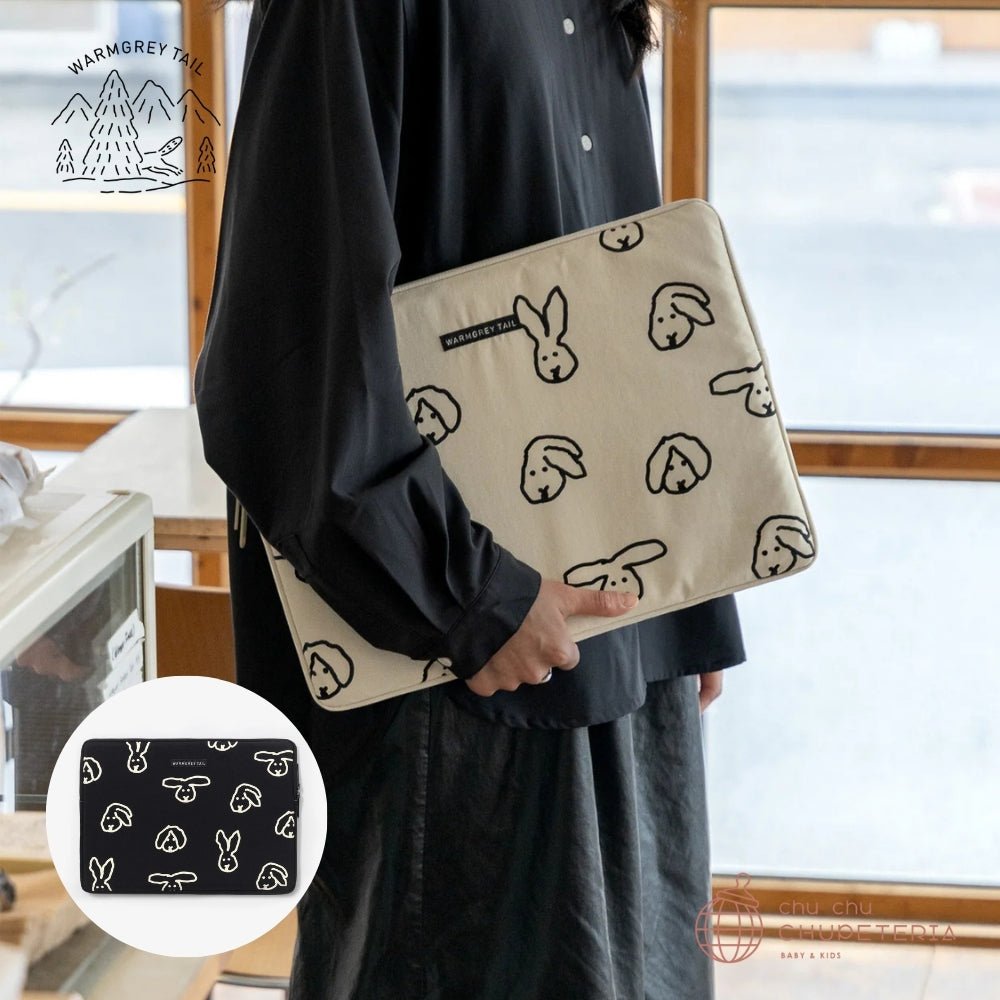 【WARMGREY TAIL】LAPTOP/TABLET NYLON POUCH _1 _ chu chu CHUPETERIA