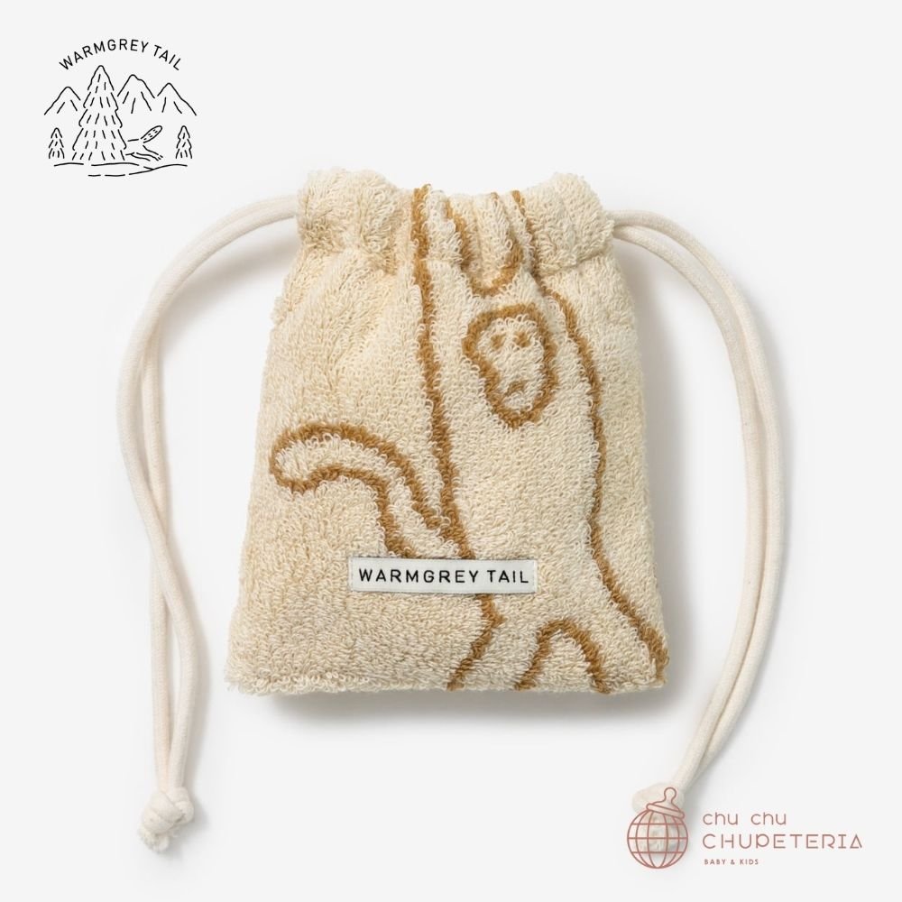 《送料無料》【WARMGREY TAIL】Monkey Terry Pouch - Ivory _1 _ chu chu CHUPETERIA