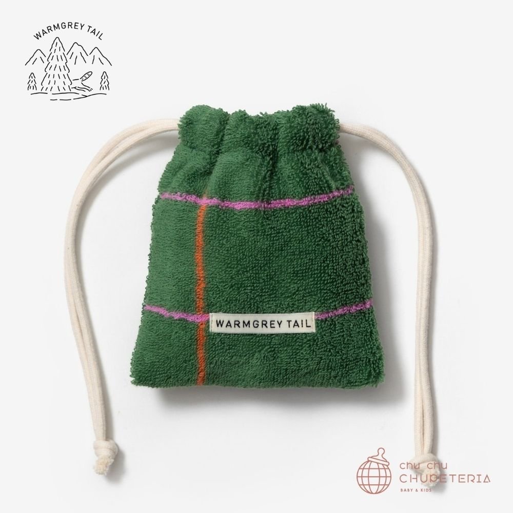 《送料無料》【WARMGREY TAIL】Tile Terry Pouch - Deep Green _1 _ chu chu CHUPETERIA