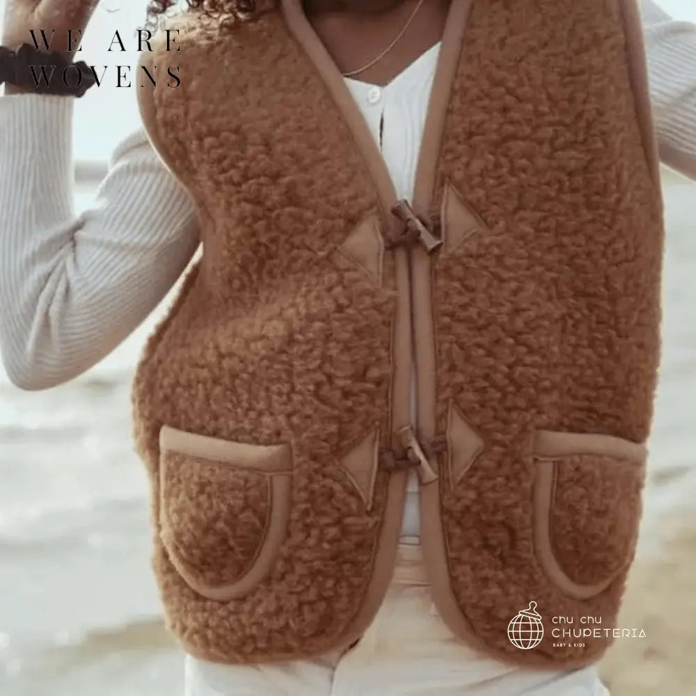 【We Are Wovens】Wool bodywarmer - Espresso _2 _ chu chu CHUPETERIA