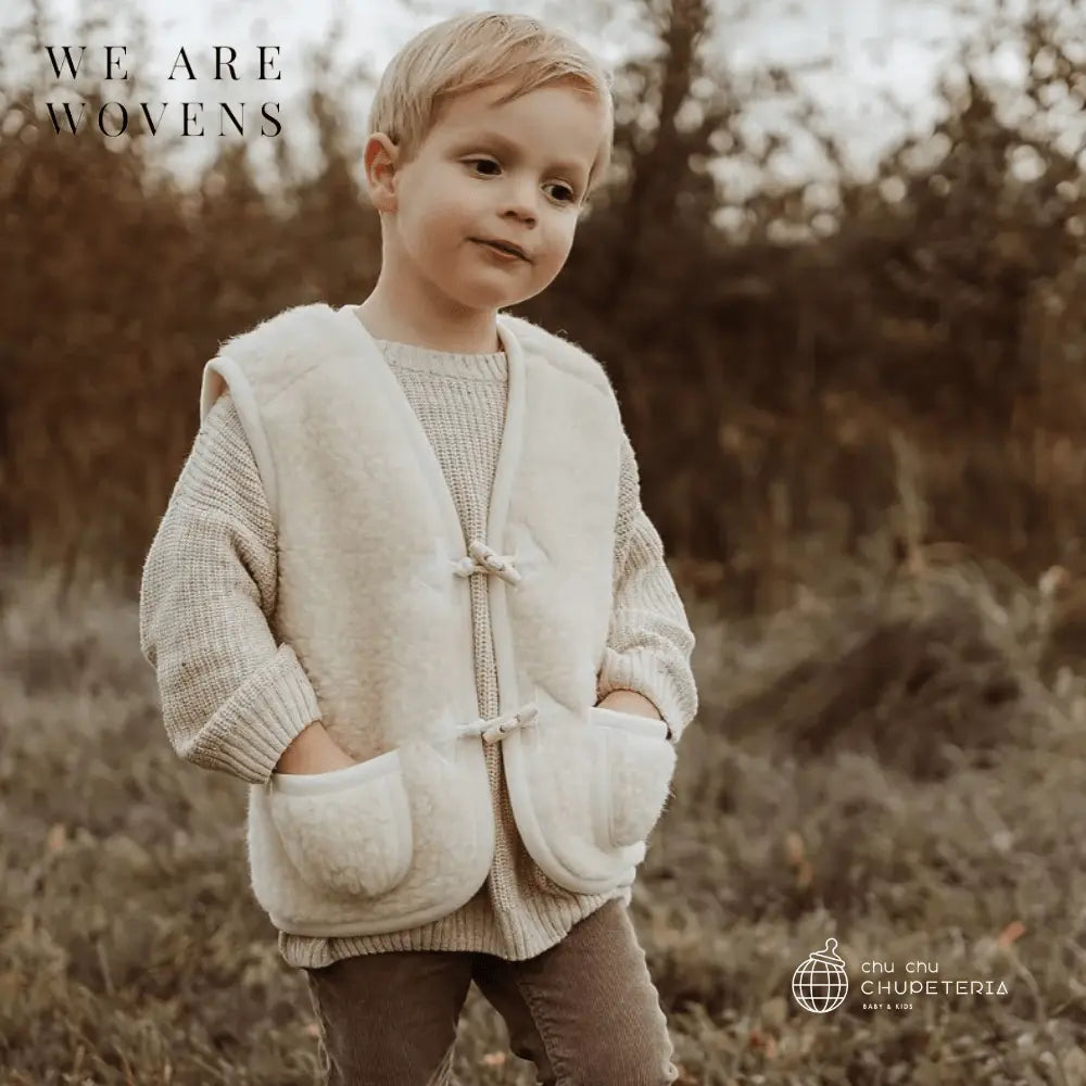 【We Are Wovens】Wool Bodywarmer - Flat White _1 _ chu chu CHUPETERIA